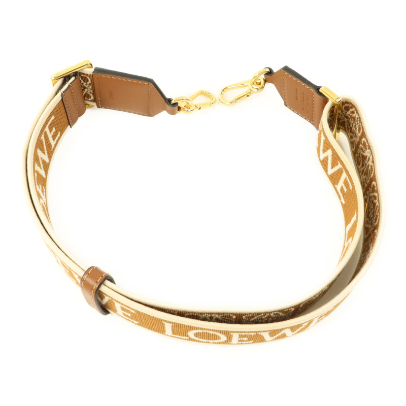 LOEWE 帆布/牛皮皮革Shoulder Strap肩帶-2