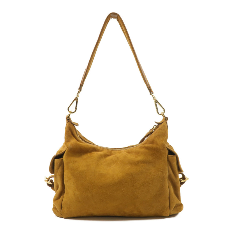 PRADA 麂皮皮革Aimee Bag手挽肩背兩用袋-1