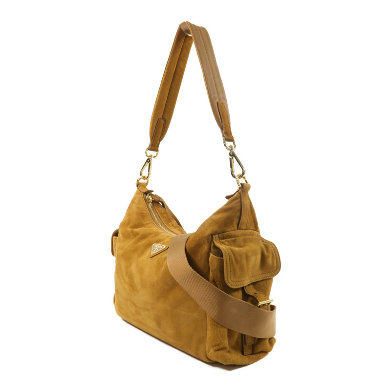 PRADA 麂皮皮革Aimee Bag手挽肩背兩用袋-2