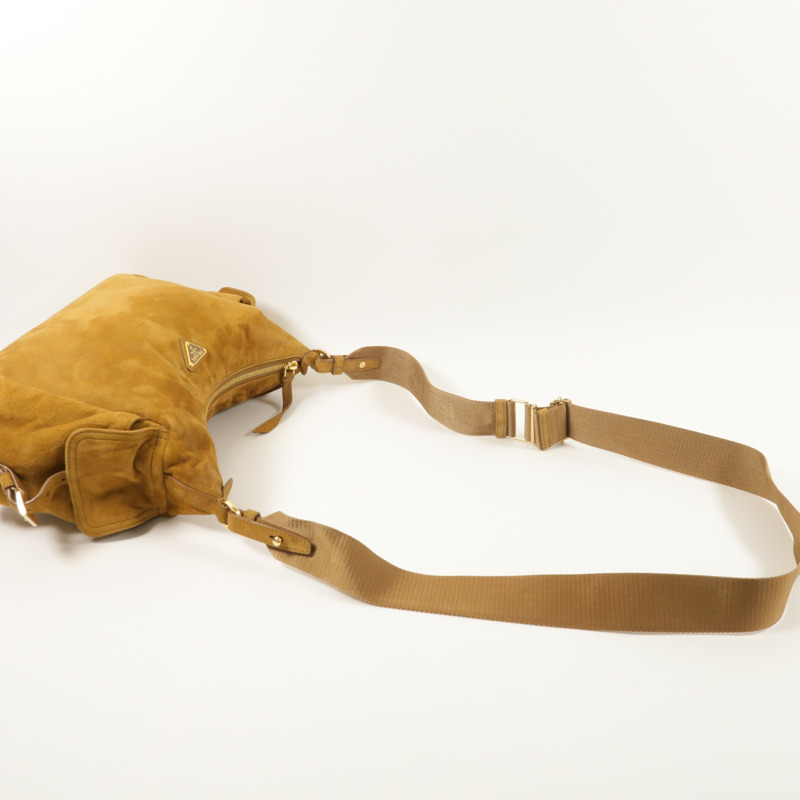 PRADA 麂皮皮革Aimee Bag手挽肩背兩用袋-8