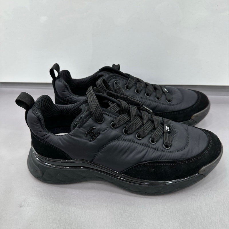 Chanel香奈兒 黑色運動鞋休閒鞋 39.5碼-1