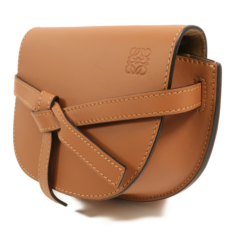 LOEWE 牛皮皮革Gate Mini金扣肩背袋-2