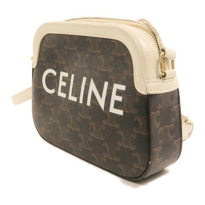 CELINE 塗層帆布Camera Bag金扣肩背袋-2