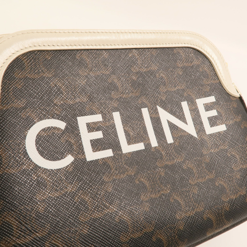CELINE 塗層帆布Camera Bag金扣肩背袋-7