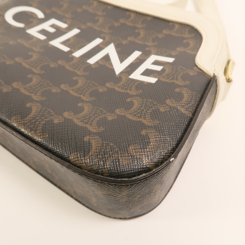 CELINE 塗層帆布Camera Bag金扣肩背袋-8