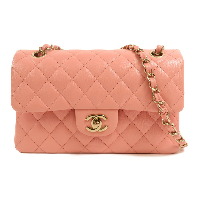 CHANEL 牛皮皮革Classic 25金扣鏈帶肩背袋-0