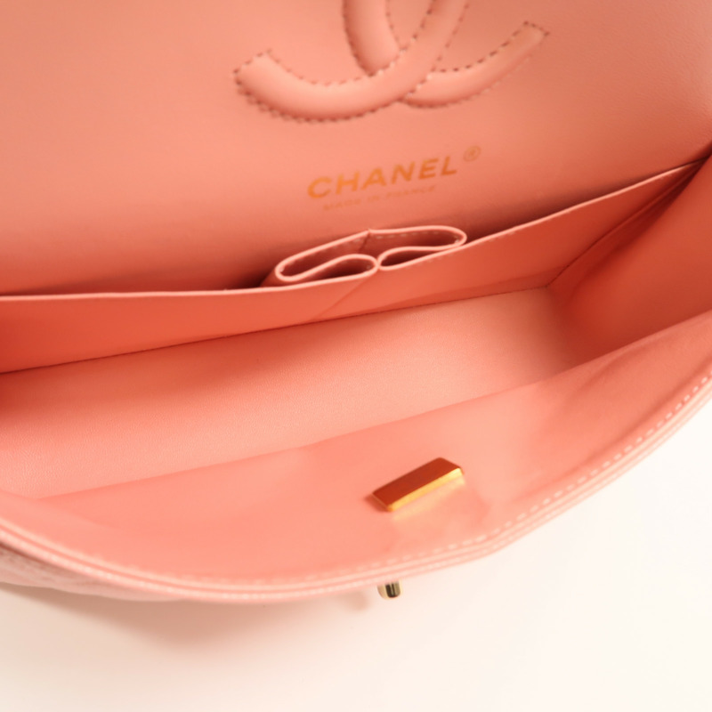 CHANEL 牛皮皮革Classic 25金扣鏈帶肩背袋-4