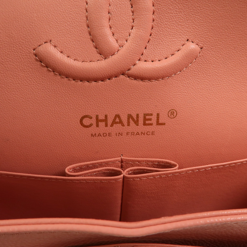 CHANEL 牛皮皮革Classic 25金扣鏈帶肩背袋-5