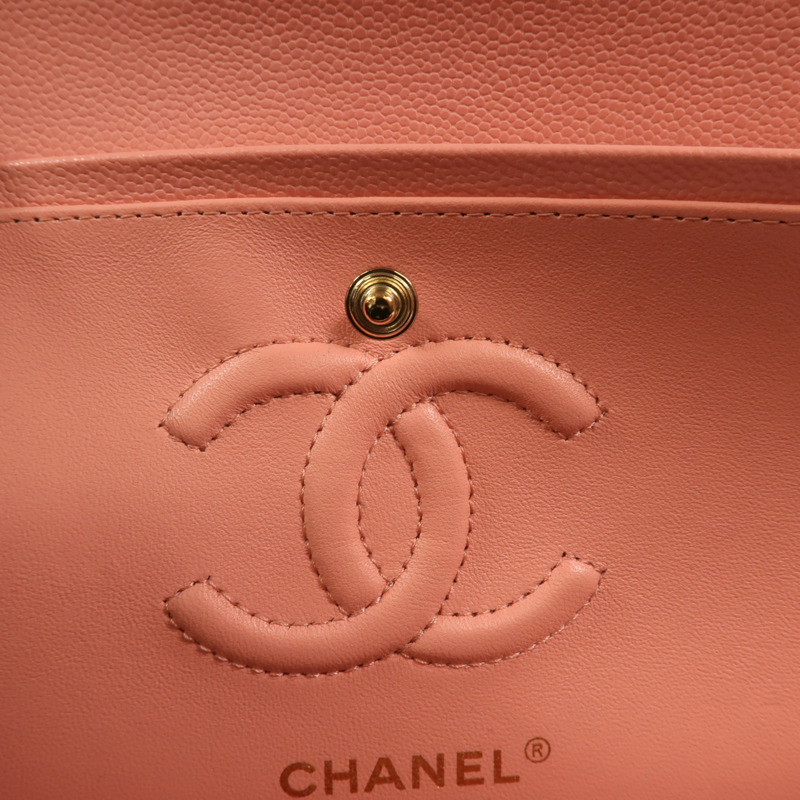 CHANEL 牛皮皮革Classic 25金扣鏈帶肩背袋-6