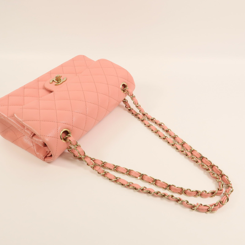 CHANEL 牛皮皮革Classic 25金扣鏈帶肩背袋-8