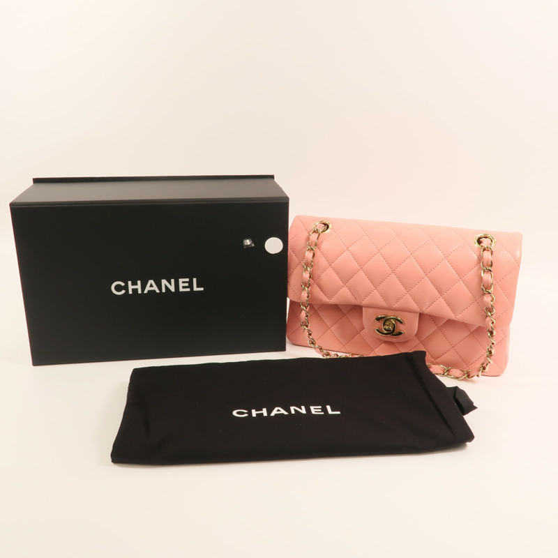 CHANEL 牛皮皮革Classic 25金扣鏈帶肩背袋-10