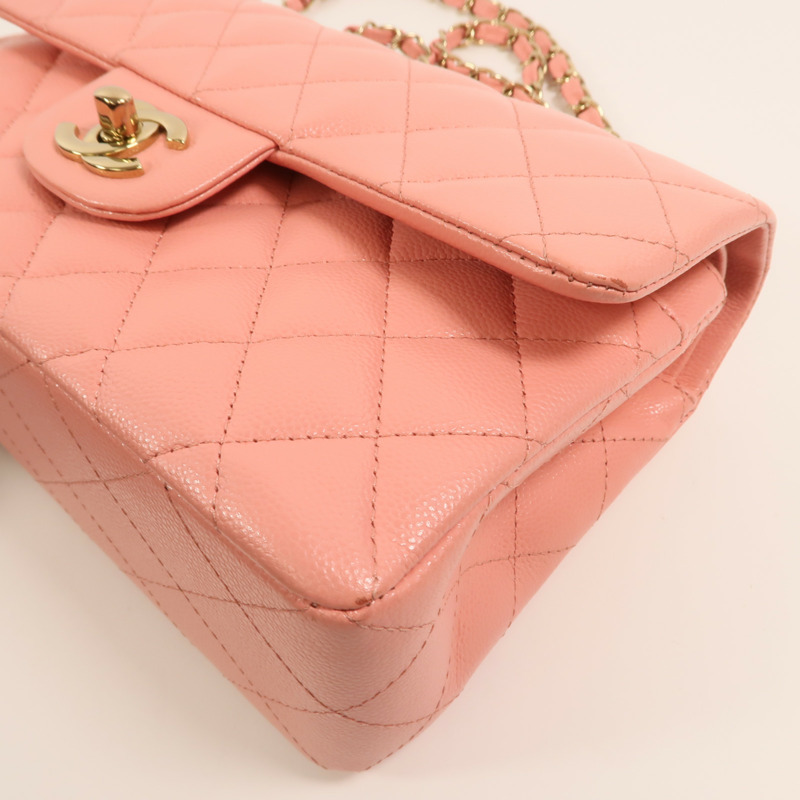 CHANEL 牛皮皮革Classic 25金扣鏈帶肩背袋-11