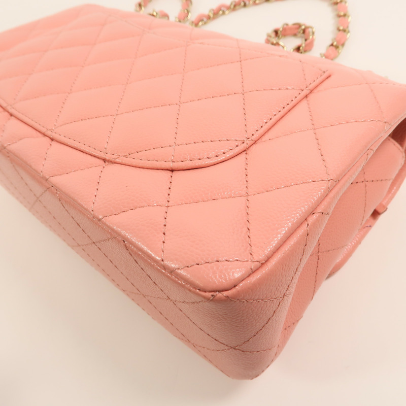 CHANEL 牛皮皮革Classic 25金扣鏈帶肩背袋-13