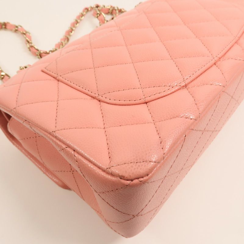 CHANEL 牛皮皮革Classic 25金扣鏈帶肩背袋-14