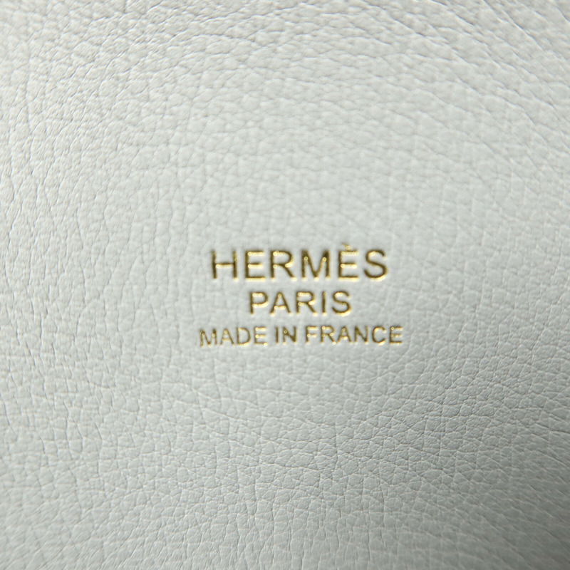 HERMES Togo皮革Bolide 31金扣手挽肩背兩用袋Blue Glacier-5