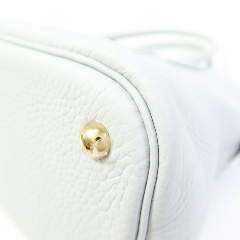 HERMES Togo皮革Bolide 31金扣手挽肩背兩用袋Blue Glacier-16