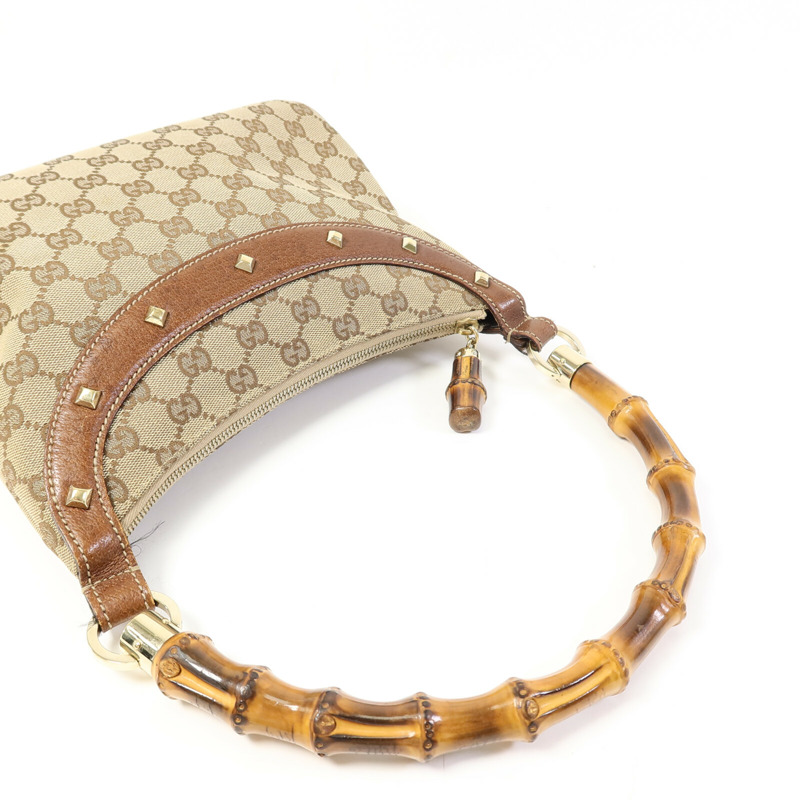 GUCCI GG帆布Bamboo Hand Bag手挽袋-7