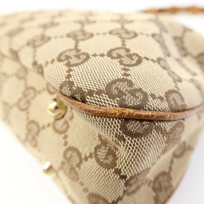 GUCCI GG帆布Bamboo Hand Bag手挽袋-9