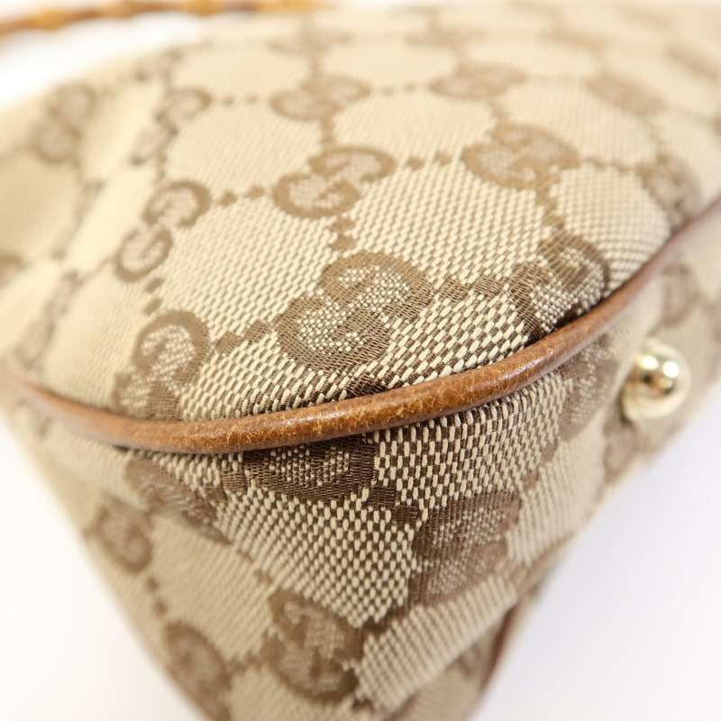 GUCCI GG帆布Bamboo Hand Bag手挽袋-10