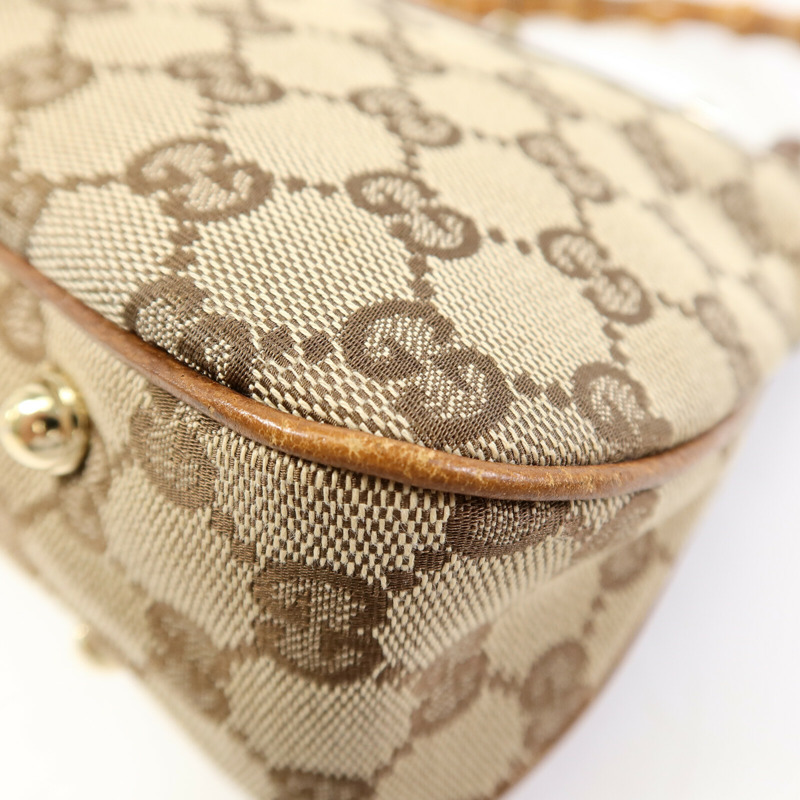 GUCCI GG帆布Bamboo Hand Bag手挽袋-11