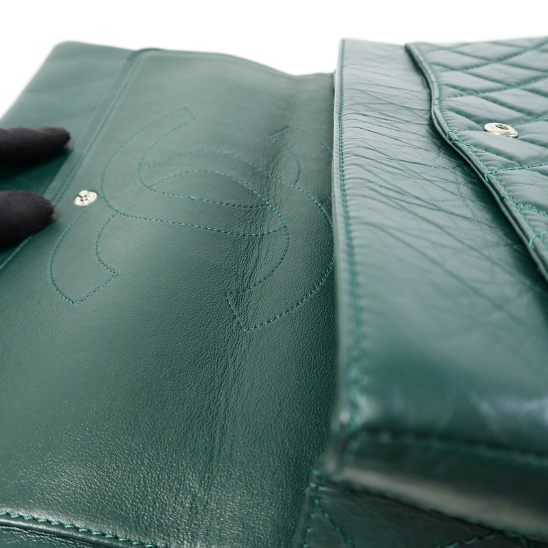 CHANEL 牛皮皮革2.55 Jumbo 鏈帶肩背袋-5