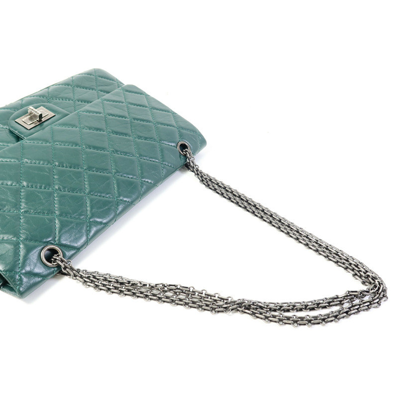 CHANEL 牛皮皮革2.55 Jumbo 鏈帶肩背袋-9