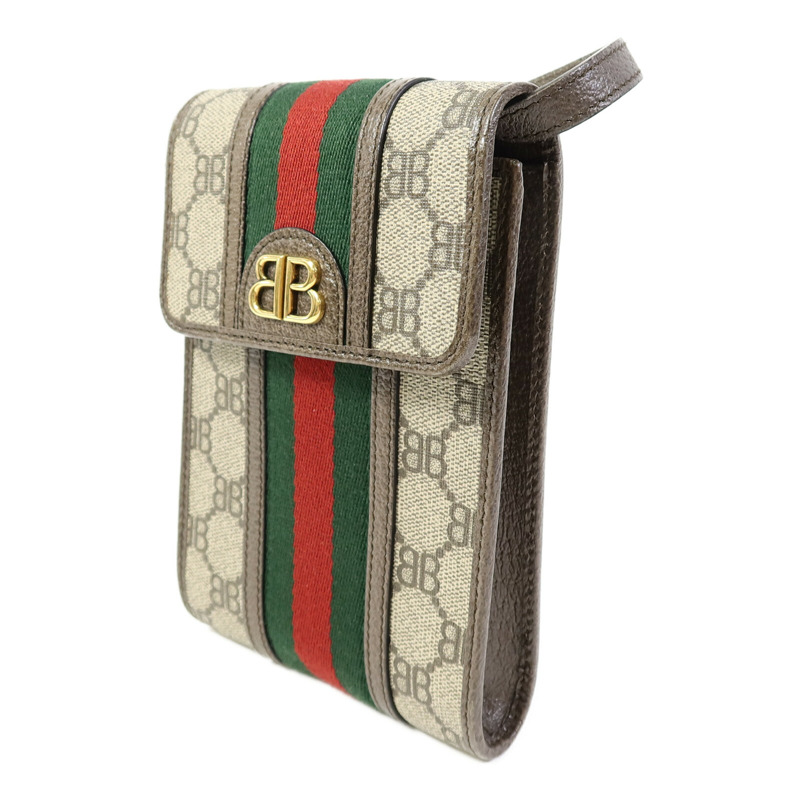 BALENCIAGA 塗層帆布GuccixBalenciaga Shoulder Bag肩背袋-2