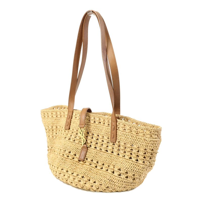 YVES SAINT LAURENT Raffia Small Panier Tote Bag手挽袋-1