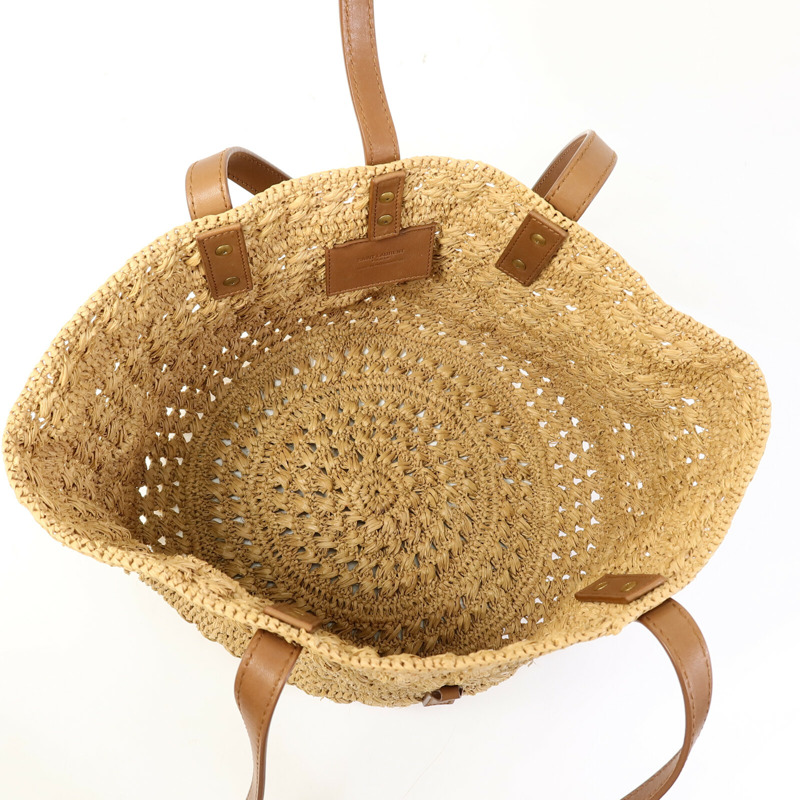 YVES SAINT LAURENT Raffia Small Panier Tote Bag手挽袋-4
