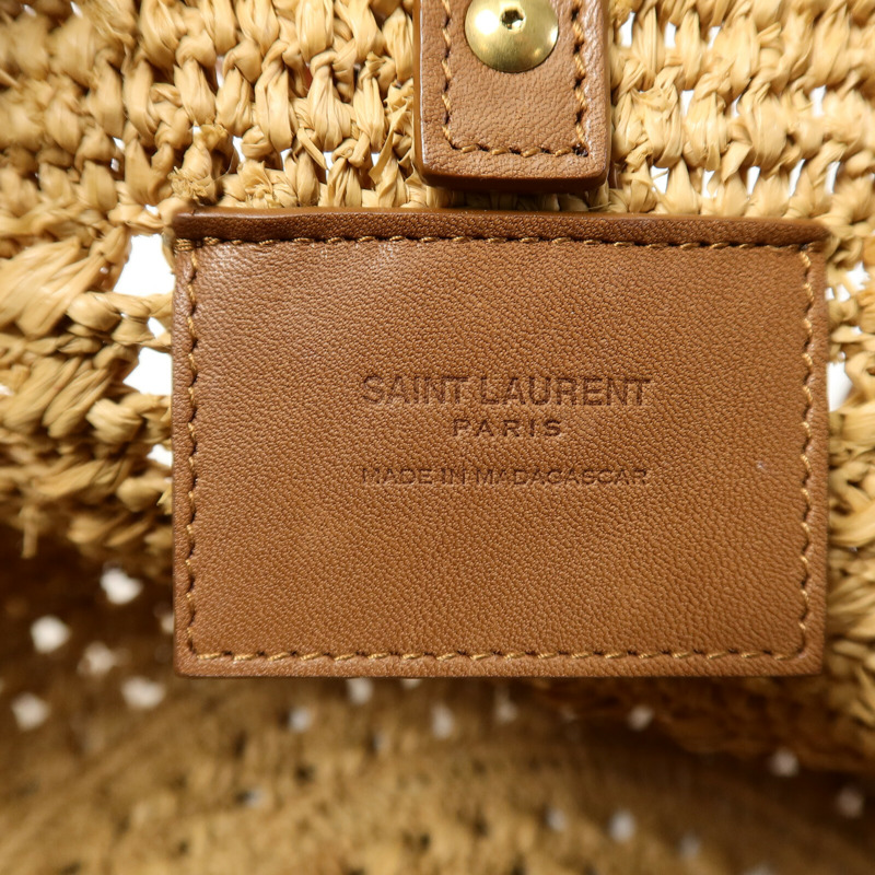 YVES SAINT LAURENT Raffia Small Panier Tote Bag手挽袋-5
