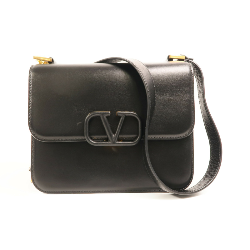 Valentino 牛皮皮革VSling Bag金扣肩背袋-0