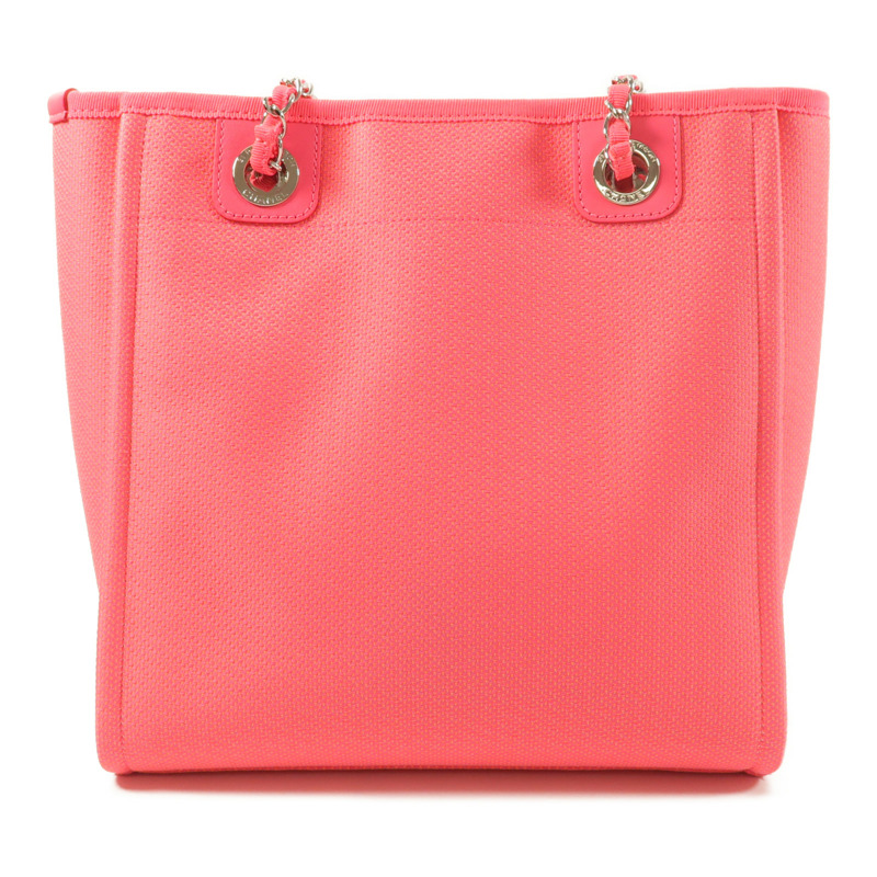 CHANEL 帆布Deauville PM Tote Bag鏈帶肩背袋-1