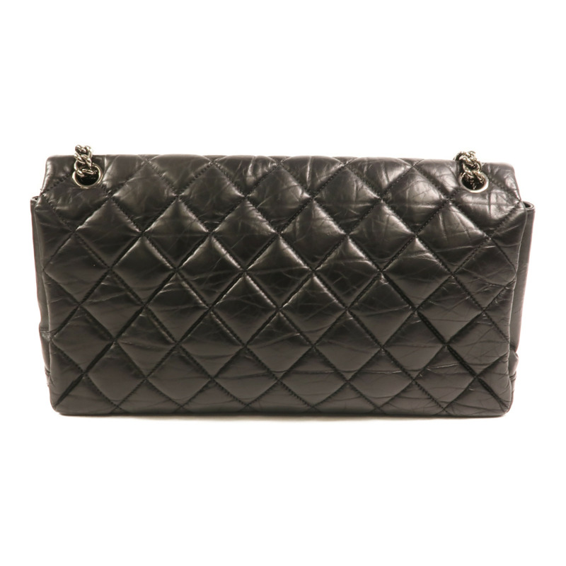 CHANEL 牛皮皮革Chain Shoulder銀扣鏈帶肩背袋-1