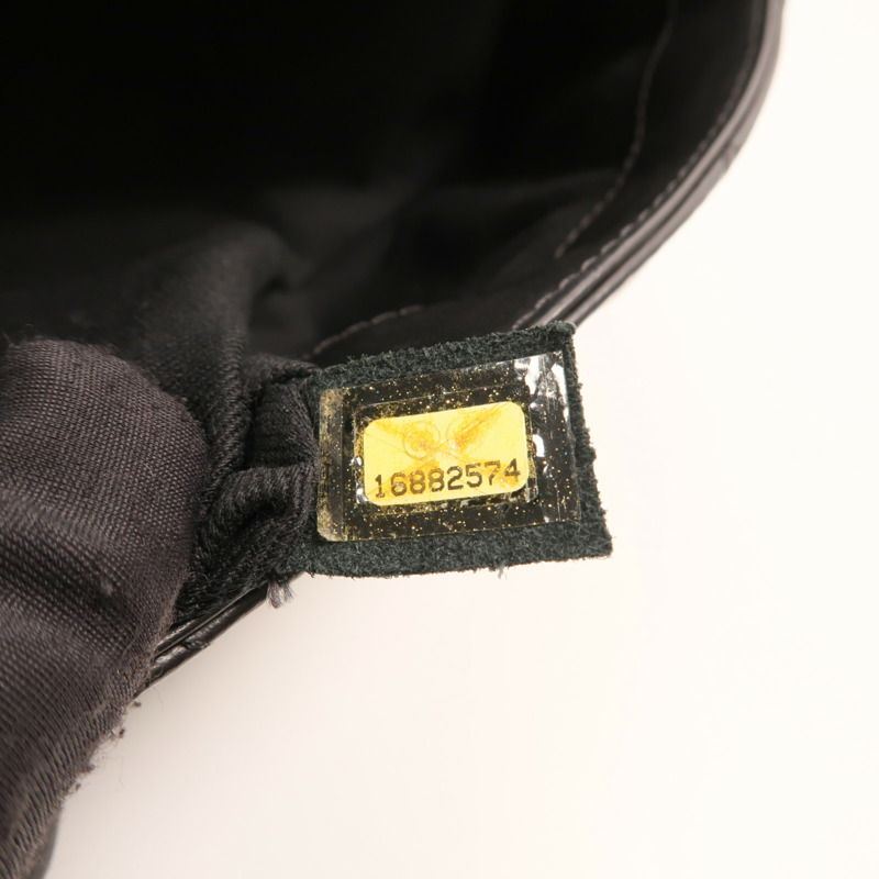 CHANEL 牛皮皮革Chain Shoulder銀扣鏈帶肩背袋-6