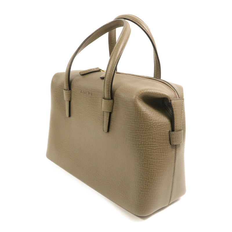 LOEWE 牛皮皮革Handbag金扣手挽袋-2