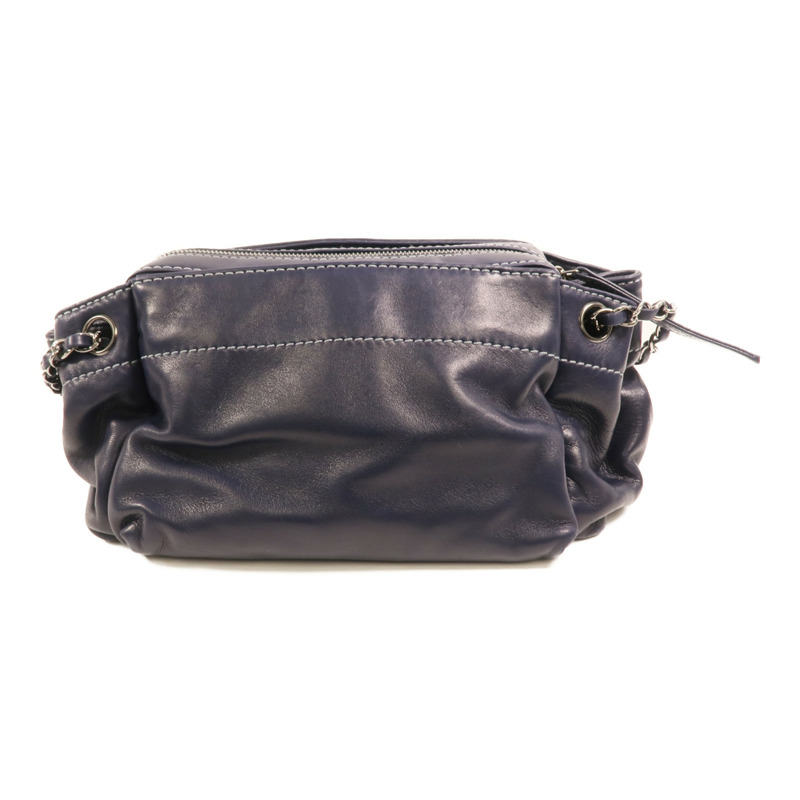 CHANEL 羊皮皮革Shoulder Bag銀扣鏈帶肩背袋-1