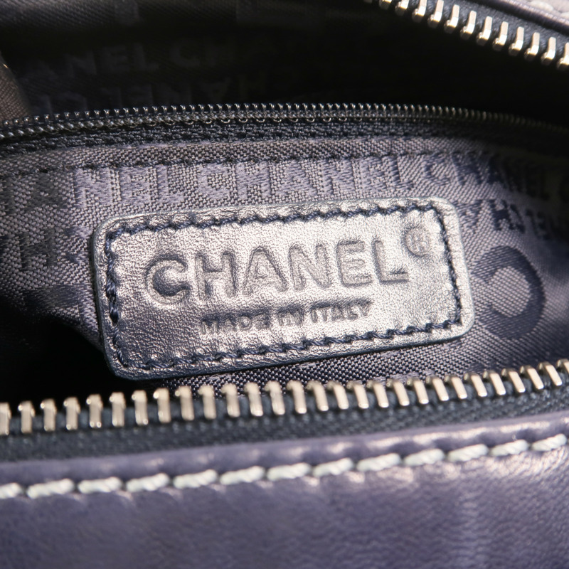 CHANEL 羊皮皮革Shoulder Bag銀扣鏈帶肩背袋-5