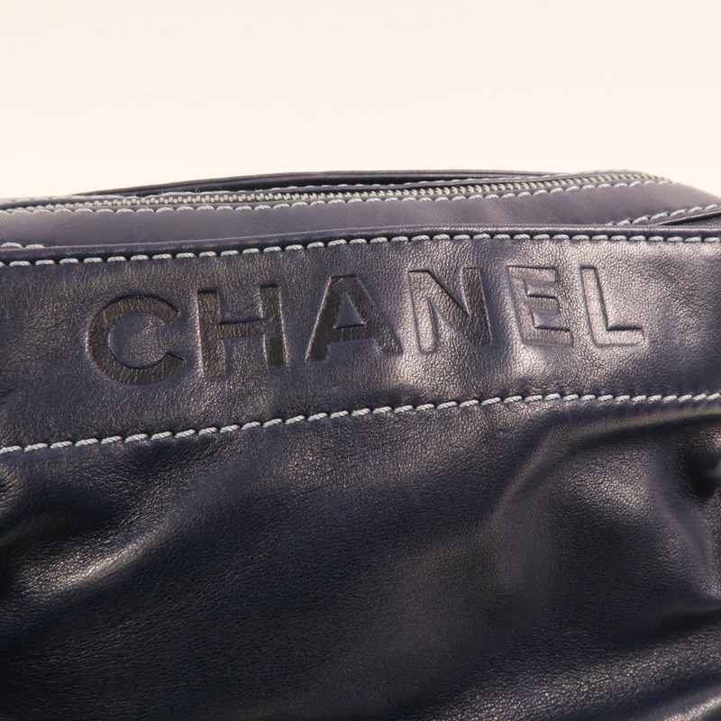 CHANEL 羊皮皮革Shoulder Bag銀扣鏈帶肩背袋-8