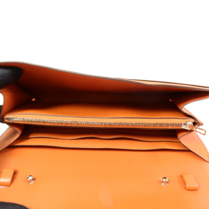 HERMES Epsom皮革Constance To Go銀扣肩背袋Terre Battue/Pink-4