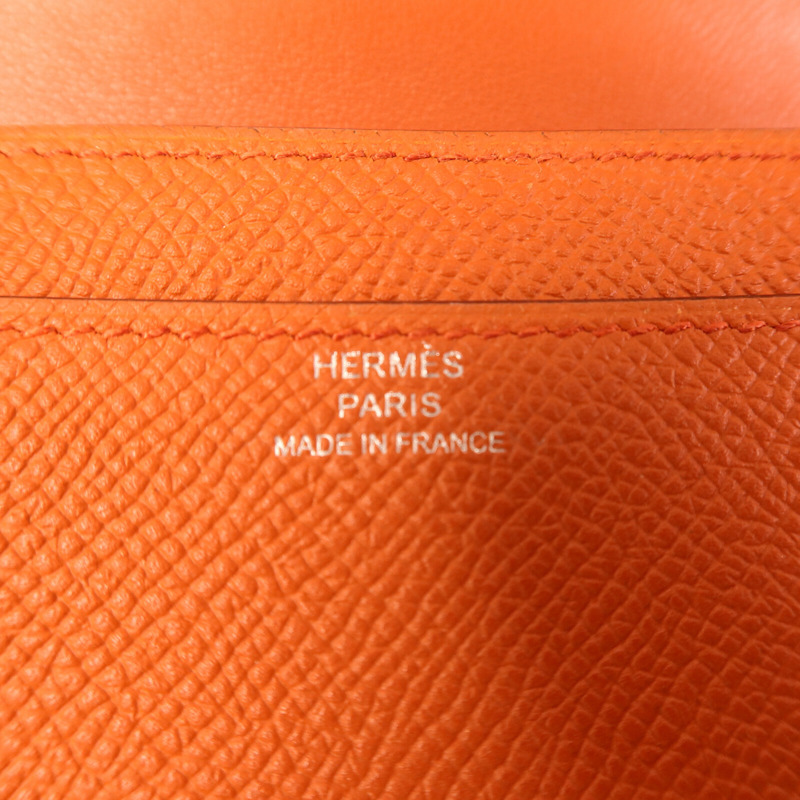 HERMES Epsom皮革Constance To Go銀扣肩背袋Terre Battue/Pink-5