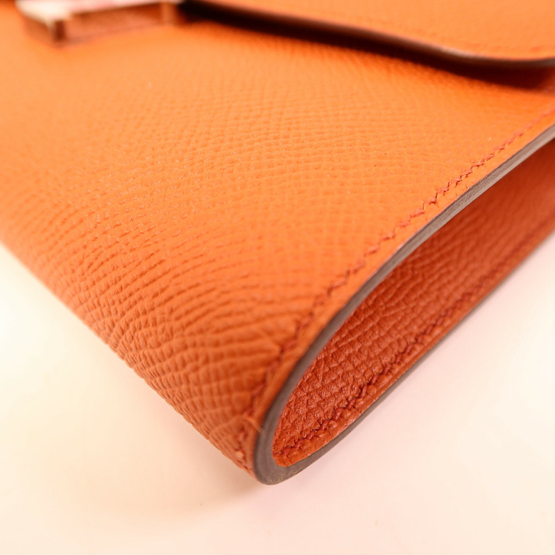 HERMES Epsom皮革Constance To Go銀扣肩背袋Terre Battue/Pink-11