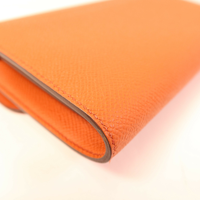 HERMES Epsom皮革Constance To Go銀扣肩背袋Terre Battue/Pink-12