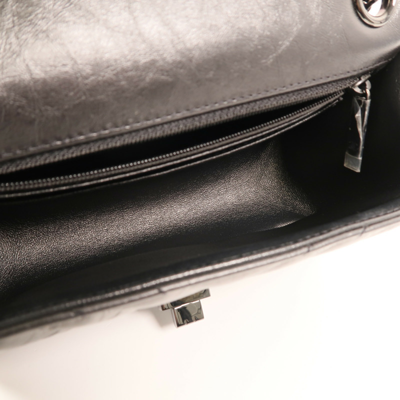 CHANEL 牛皮皮革Mini 2.55鏈帶肩背袋-4