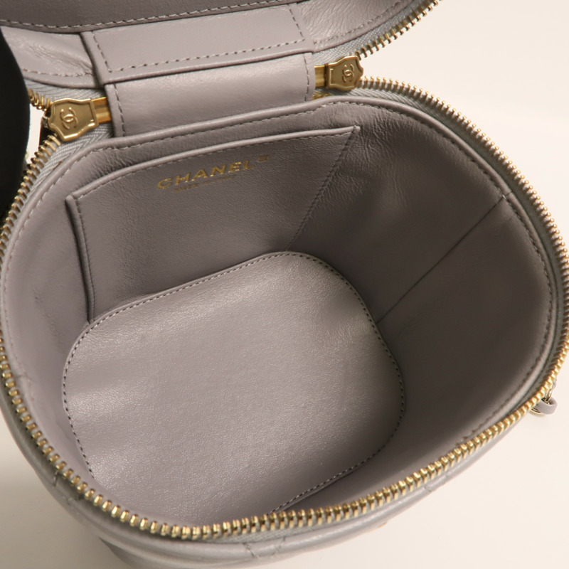 CHANEL 羊皮皮革Trendy CC Vanity Case金扣手挽肩背兩用袋-4