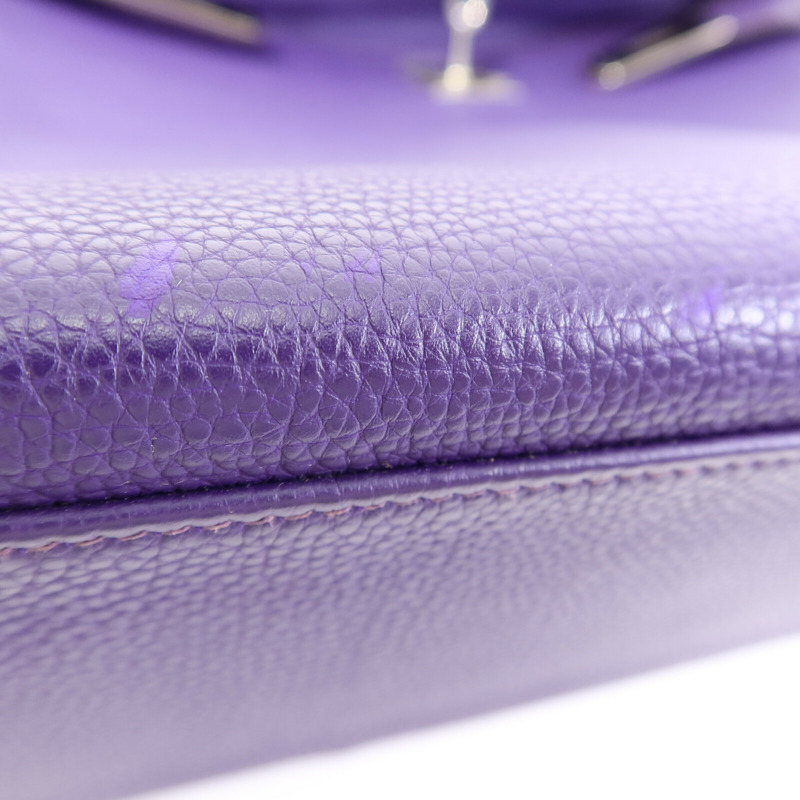 HERMES Togo皮革Kelly 35銀扣手挽肩背兩用袋Iris-18