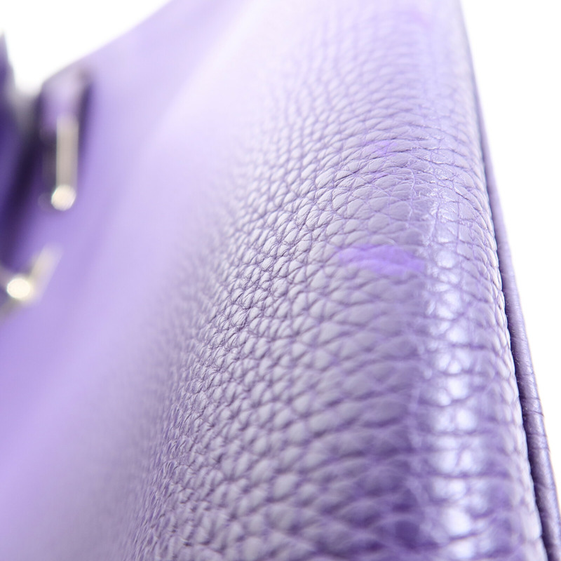 HERMES Togo皮革Kelly 35銀扣手挽肩背兩用袋Iris-19