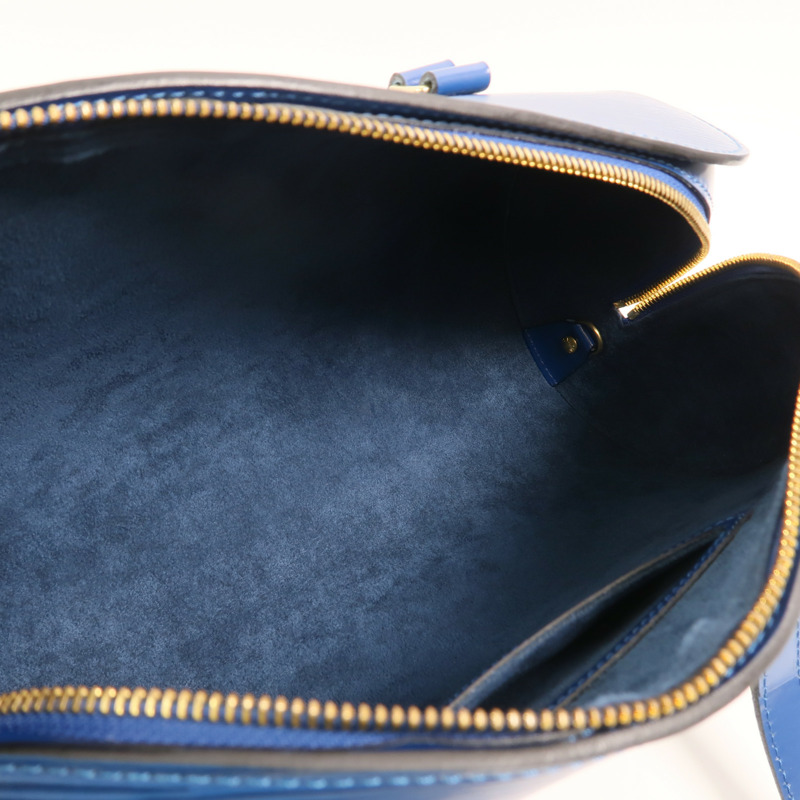 LOUIS VUITTON Epi Soufflot手挽袋藍色-4