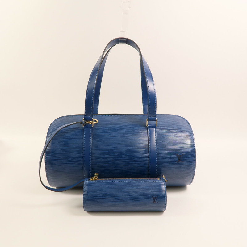 LOUIS VUITTON Epi Soufflot手挽袋藍色-9