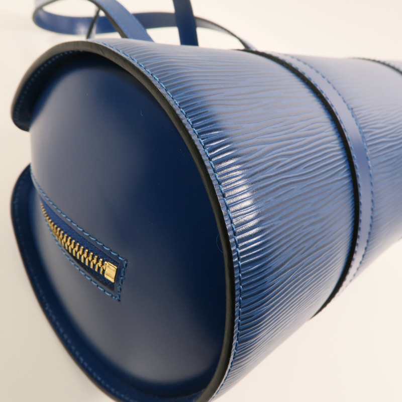 LOUIS VUITTON Epi Soufflot手挽袋藍色-13