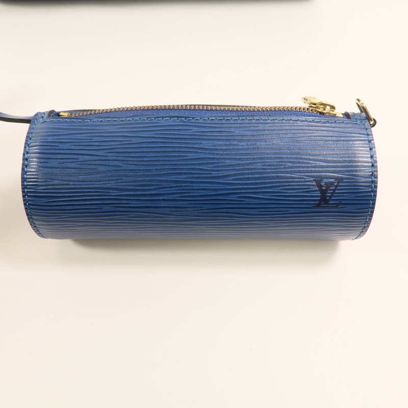 LOUIS VUITTON Epi Soufflot手挽袋藍色-15